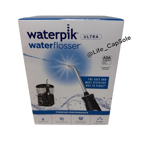 Black - Waterpik Water Flosser Ultra WP-112W New Sealed Floss Water Pik NIB - Picture 1 of 8